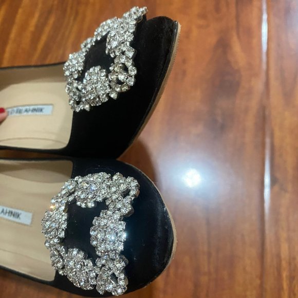 Manolo Blahnik Black High Heels 5.5 Size - Picture 2 of 8